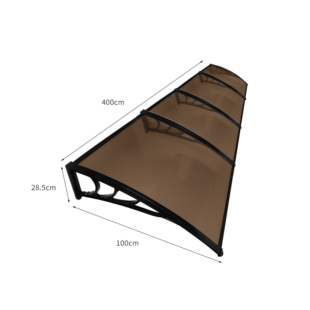 Mountview Window Door Awning Outdoor 1M X 4M Brown 1x4M-1954802873296621570