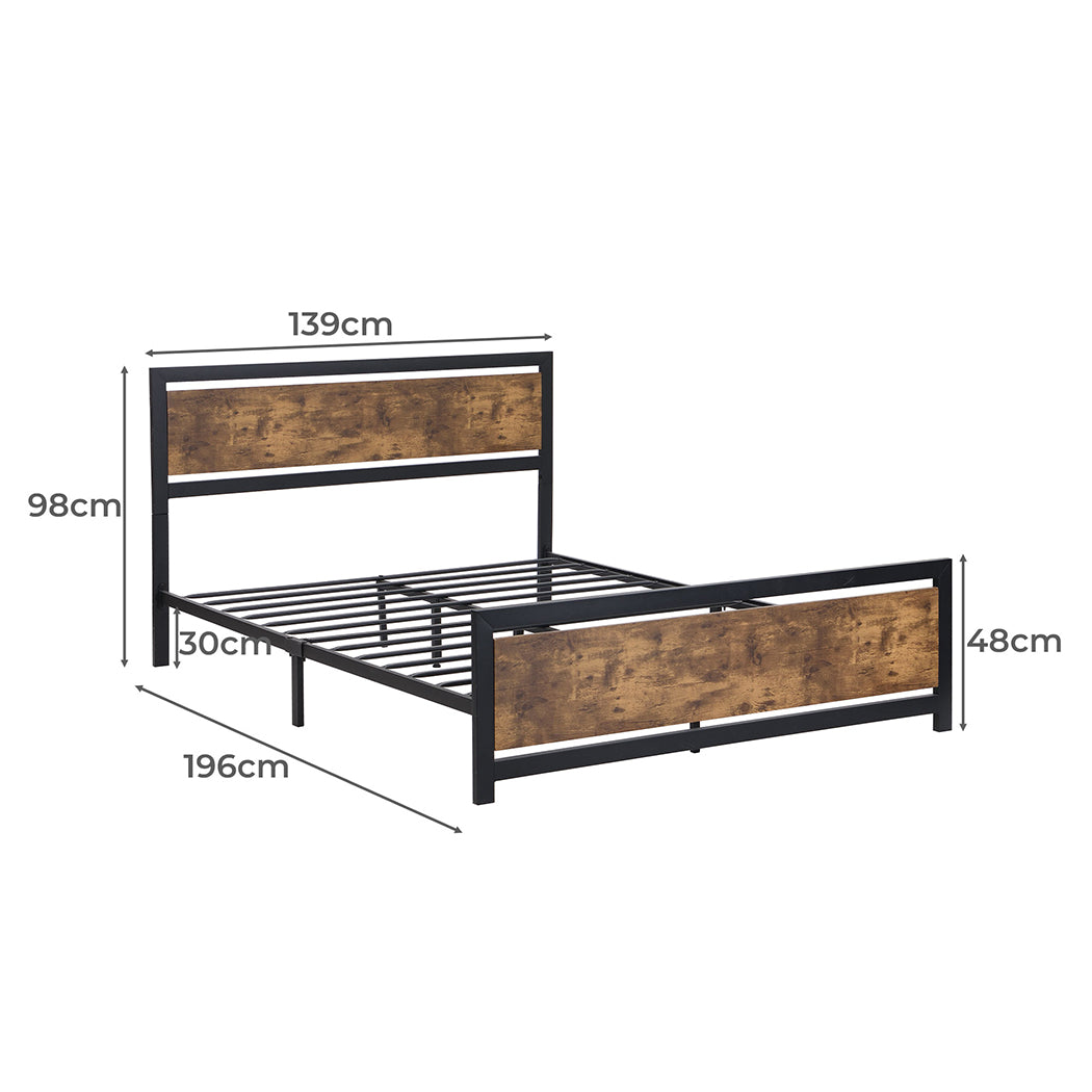 Levede Metal Bed Frame Mattress Base Double-1954802932109152258