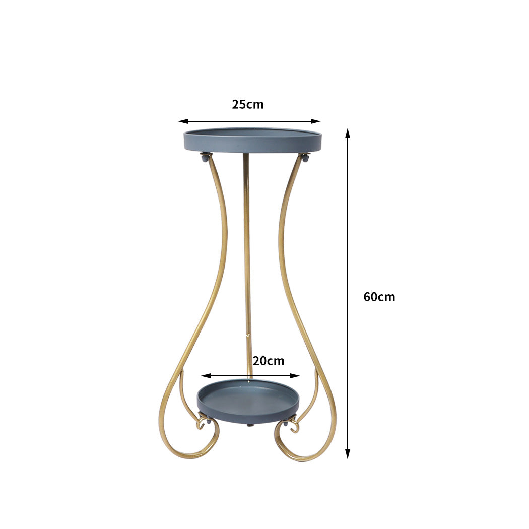 Levede Plant Stand 2 Tiers Outdoor Indoor Medium-1910112299369238530