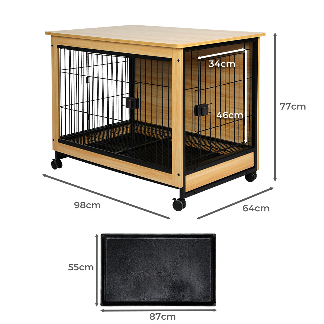 PaWz Wooden Wire Dog Kennel Side End XL X-Large-1954802558774153218