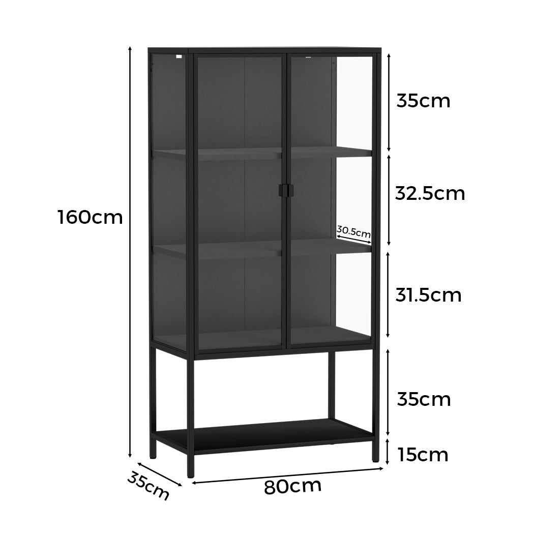 Stacked Glass Display Cabinet Collections Storage-1954802400313348098