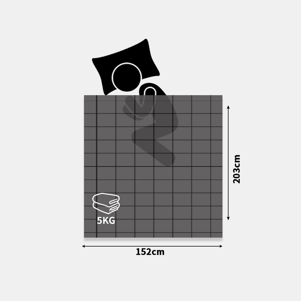 Dreamz Weighted Blanket Cotton Heavy Grey Double 5KG-1910113225484144642