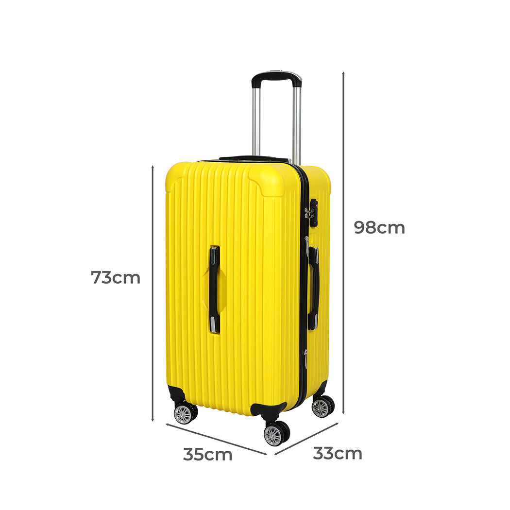 Slimbridge 28"Trunk Luggage Travel Suitcase Yellow 28 inch-1910112843395633154