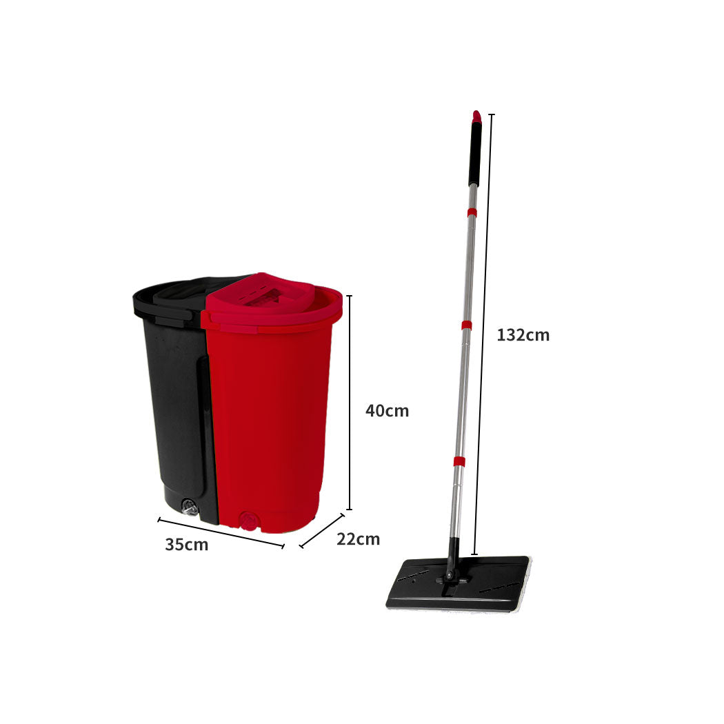 Cleanflo Flat Mop Bucket Cleaner Stainless Black-1919892884723732482
