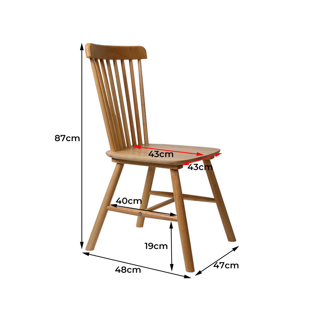 Levede 8x Dining Chairs Kitchen Windor Oak-1973193553765076994