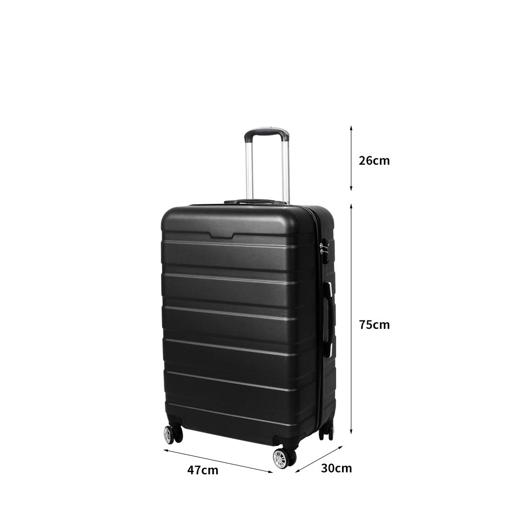Slimbridge 28" Luggage Case Suitcase Black 28 inch-1954802814895132674