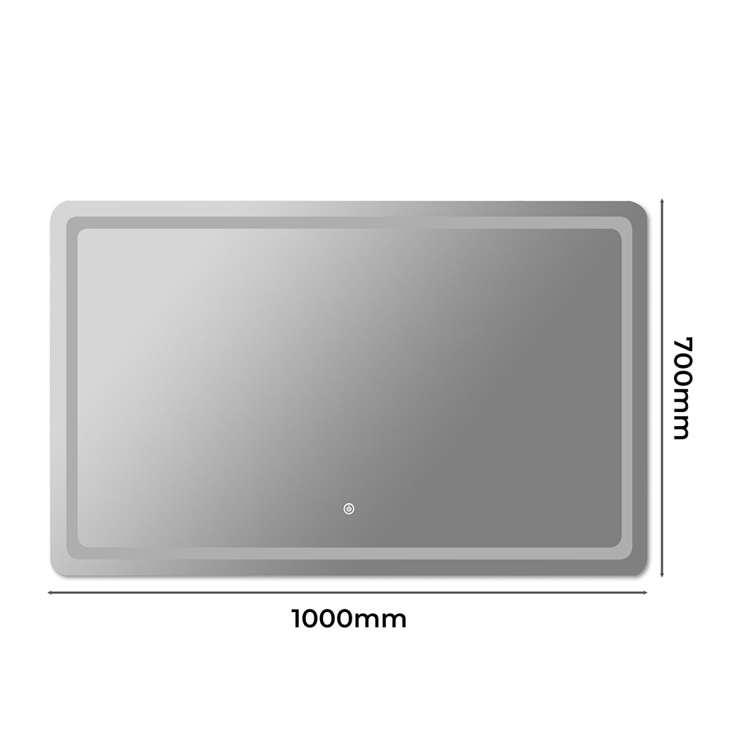 EMITTO LED Wall Mirror Anti-fog Bathroom 100x70cm 70x100-1910112985871945730