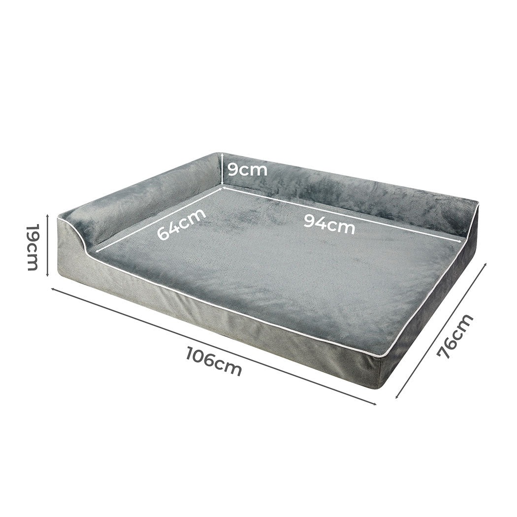 Pawz Orthopedic Dog Bed XL Grey-1954802427962200066