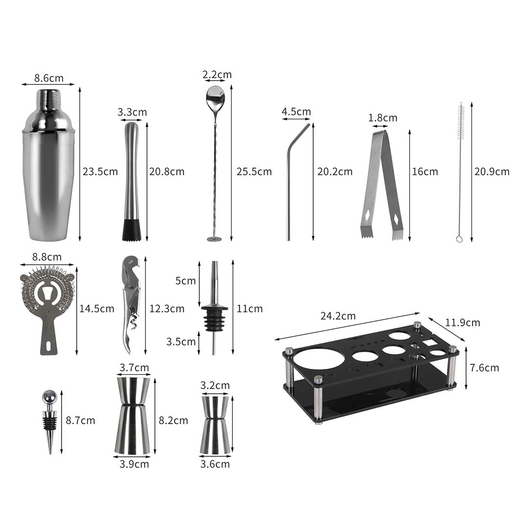 Cocktail Shaker Set Stainless Steel-1954802331371573250