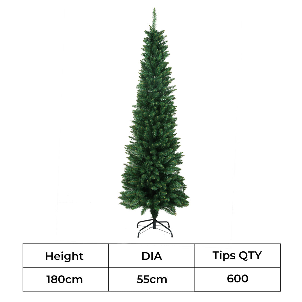 Santaco 1.8M 600Tips Pencil Christmas Tree-1973193580470210562