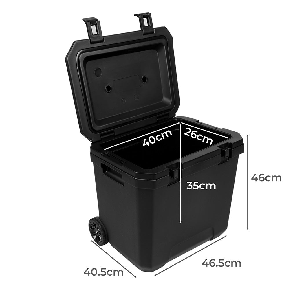 Mountview Cooler Ice Box 27L/43L Portable Chest Trolly For Camping BBQ Picnic-1910112213549584386
