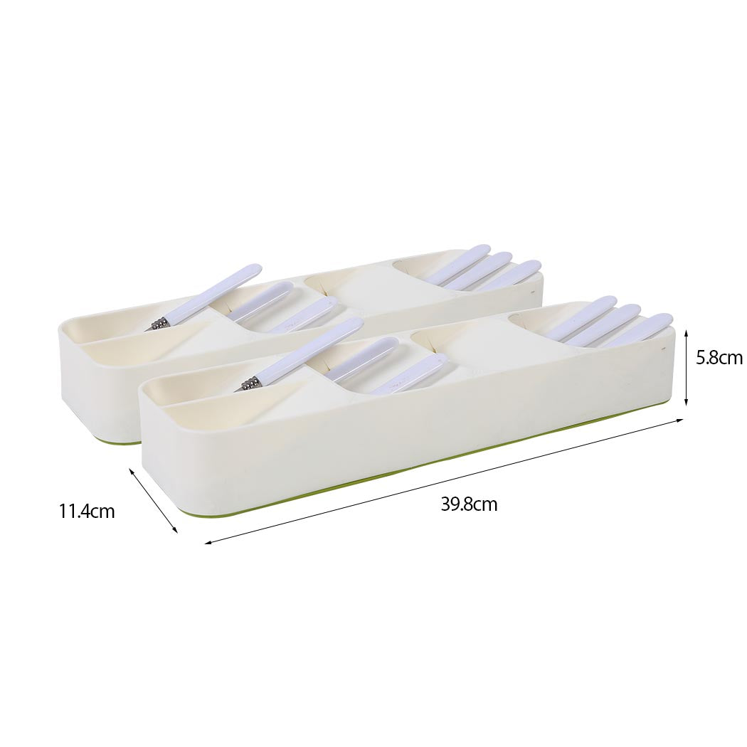 2x Cutlery Organiser Drying Tray Kitchen-1954802799418150914