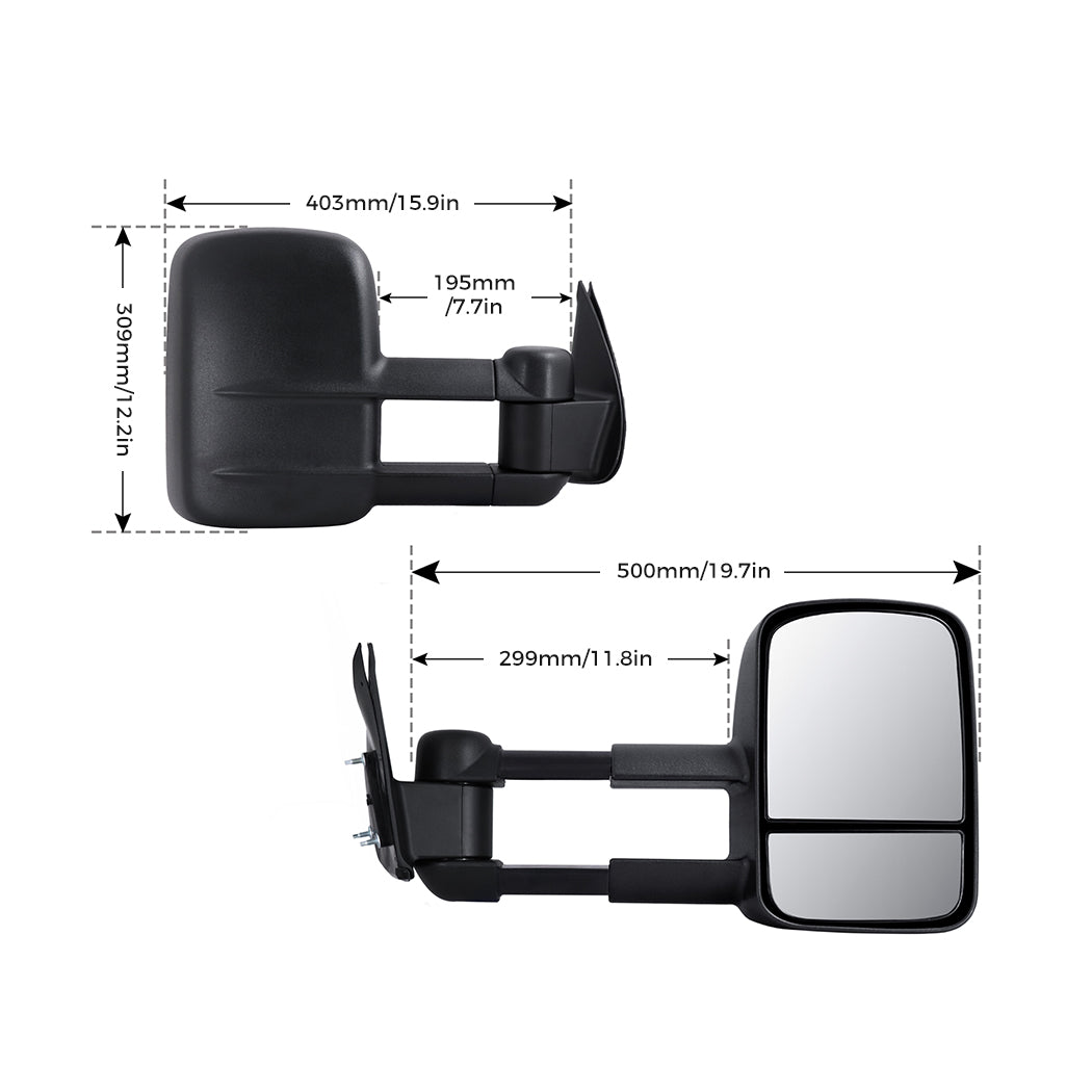 Galvan 2x Extendable Towing Mirrors-1919892840897449986