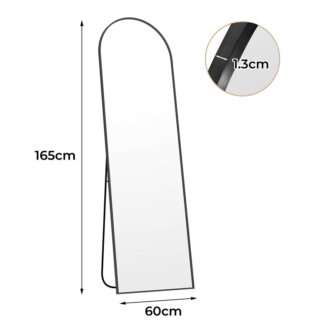 Yezi 165X60CM Full Length Mirror Wall Mounted Mirror Black-1973193573197287426