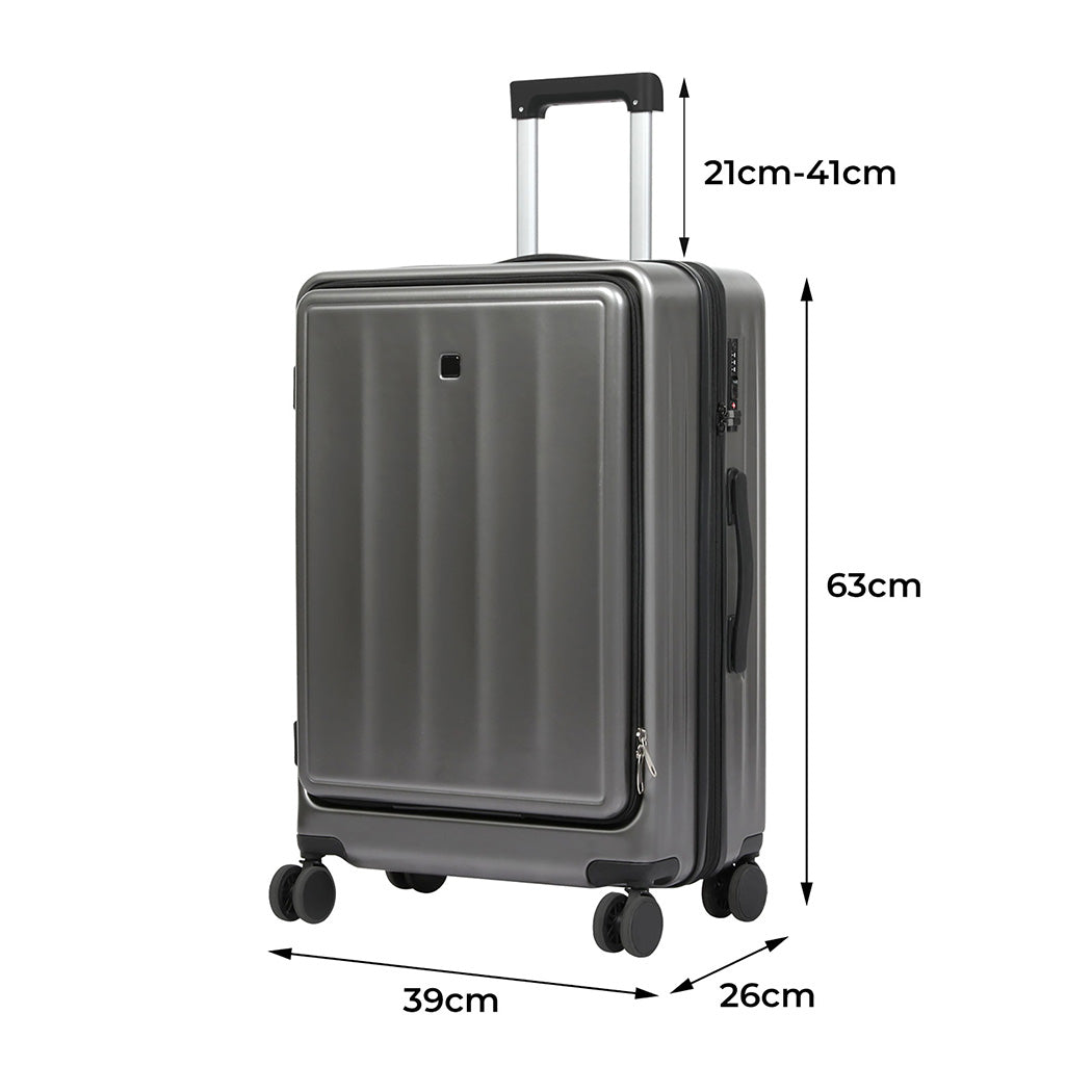 Slimbridge 24"Luggage Trolley Travel Suitcase-1954802419422597122