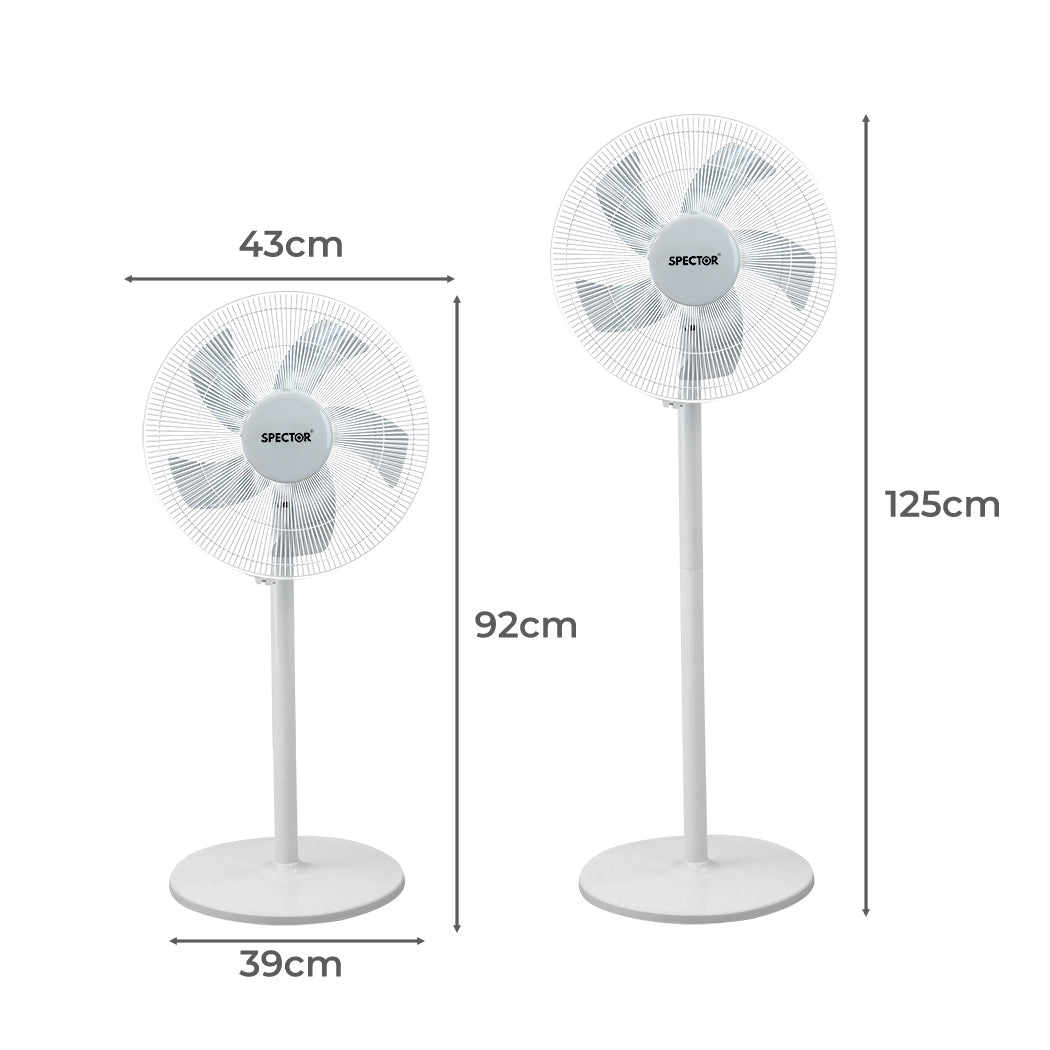 Spector Pedestal Floor Fan Portable White-1954802707302846466