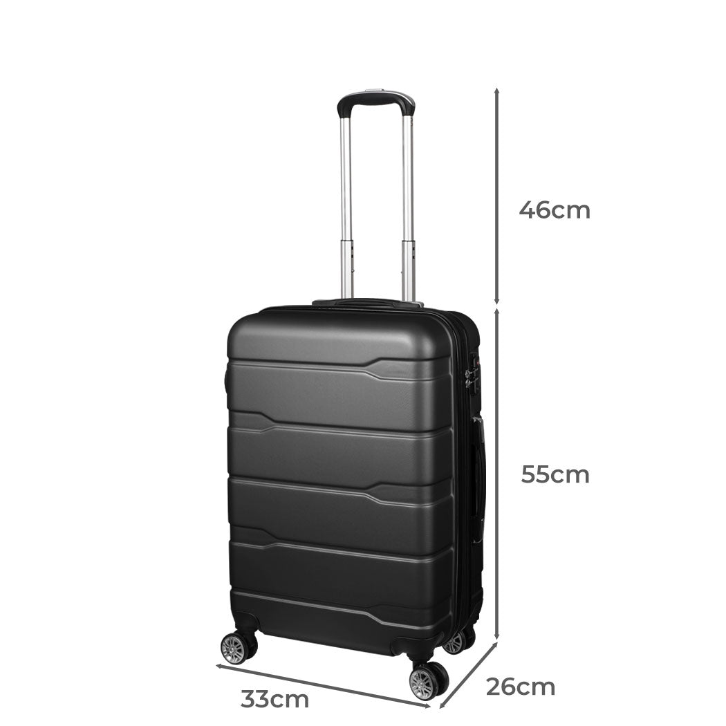 Slimbridge 20" Expandable Luggage Carry Black 20 inch-1954802818254770178