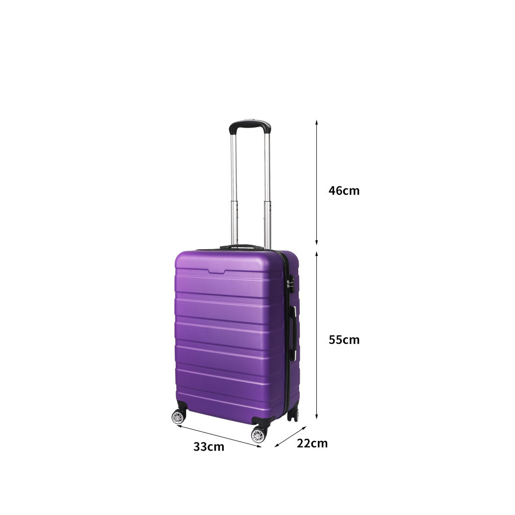 Slimbridge 20" Carry On Luggage Case Purple 20 inch-1954802813188050946