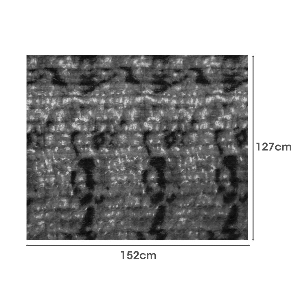 Dreamz Luxury Tie-dyed Blanket Grey 127cm x 152cm-1954802367421616130