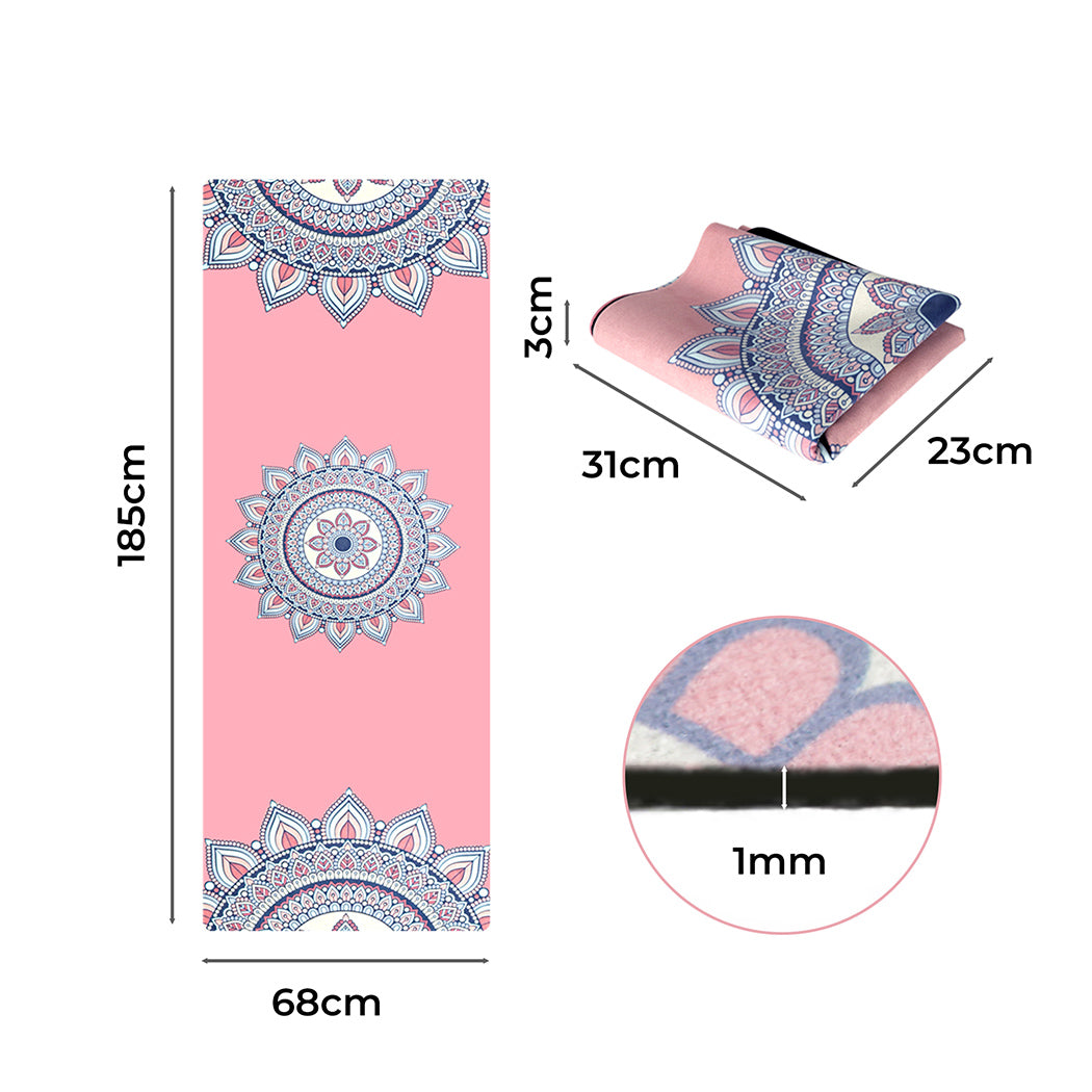 Centra Yoga Mat Foldable Non-Slip Exercise Pink-1954802335809146882