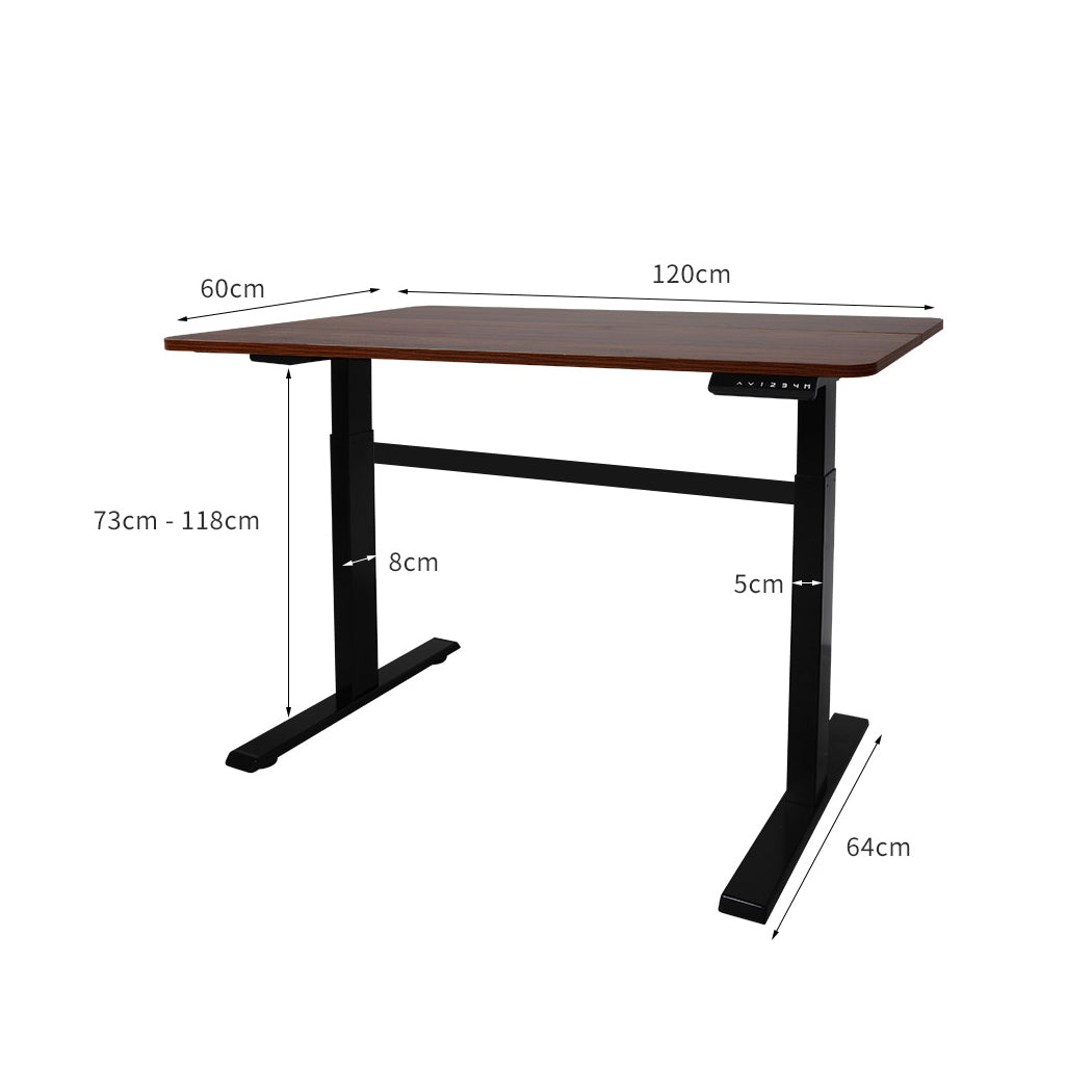Levede Standing Desk Motorised Height Wooden-1919892936930234370