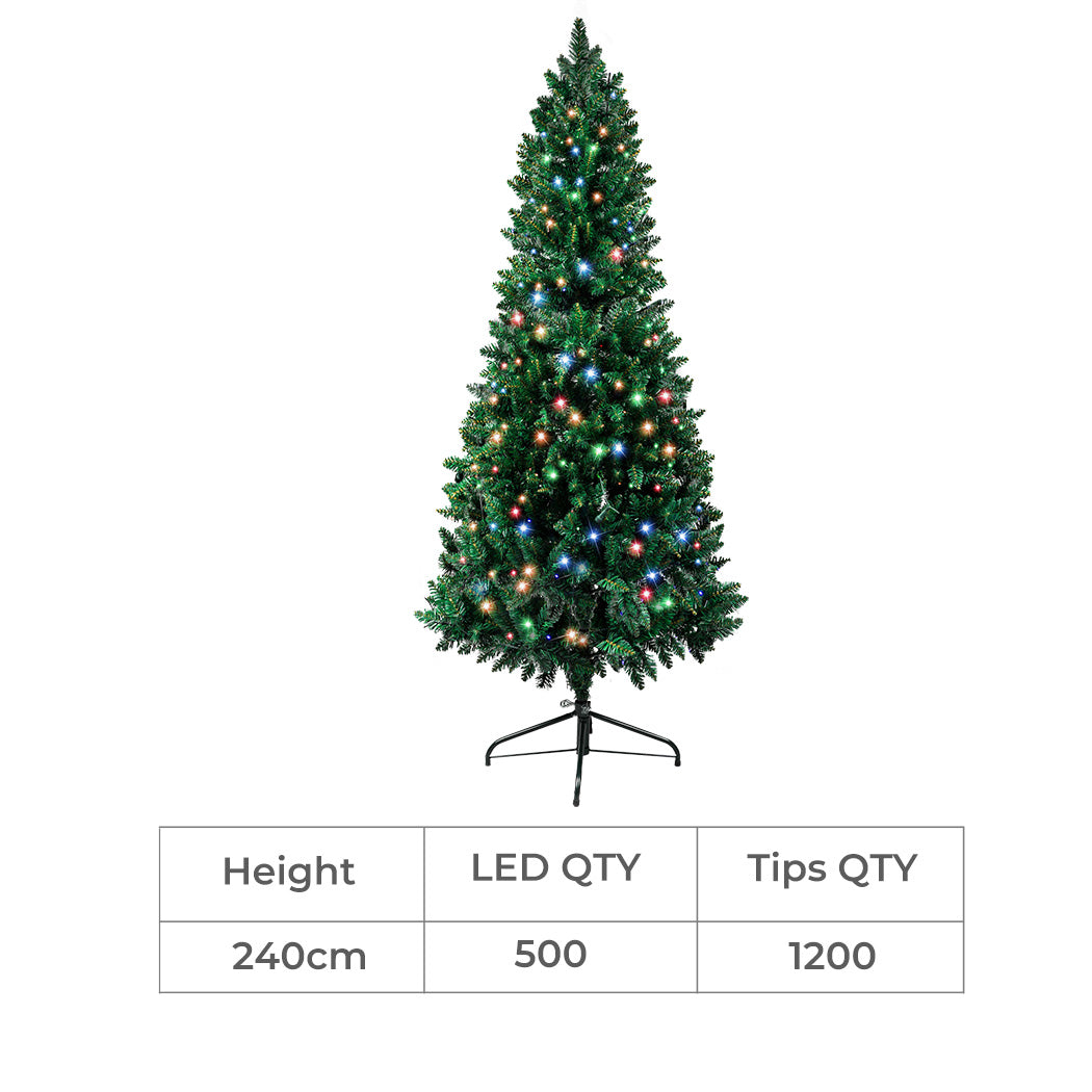 SANTACO Prelit Slim Pencil Christmas Tree 2.4M-1954802397494775810