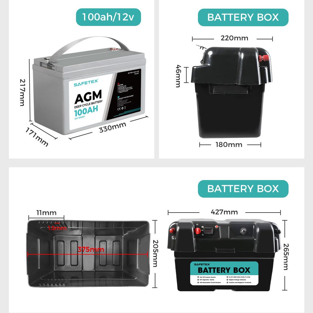 12V 100Ah AGM Battery Outdoor Rv Marine-1910113182488334338