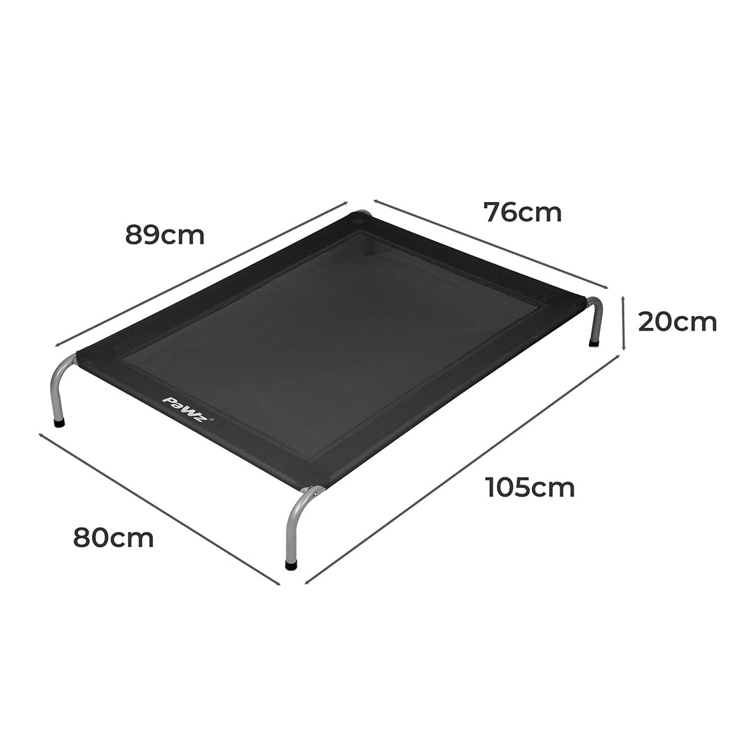 PaWz Elevated Trampoline Pet Bed Dog L Black Large-1954802573450022914