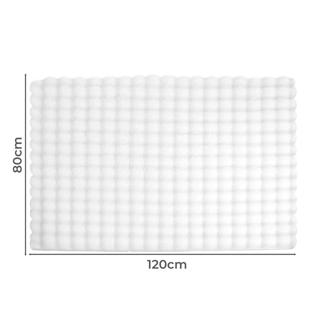 Marlow Floor Rug Carpet Fluffy Faux Rabbit Fur 80x120CM-1954802472350519298