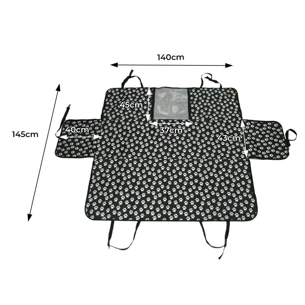 PaWz Pet Back Car Seat Cover Hammock Black-1954802536636616706