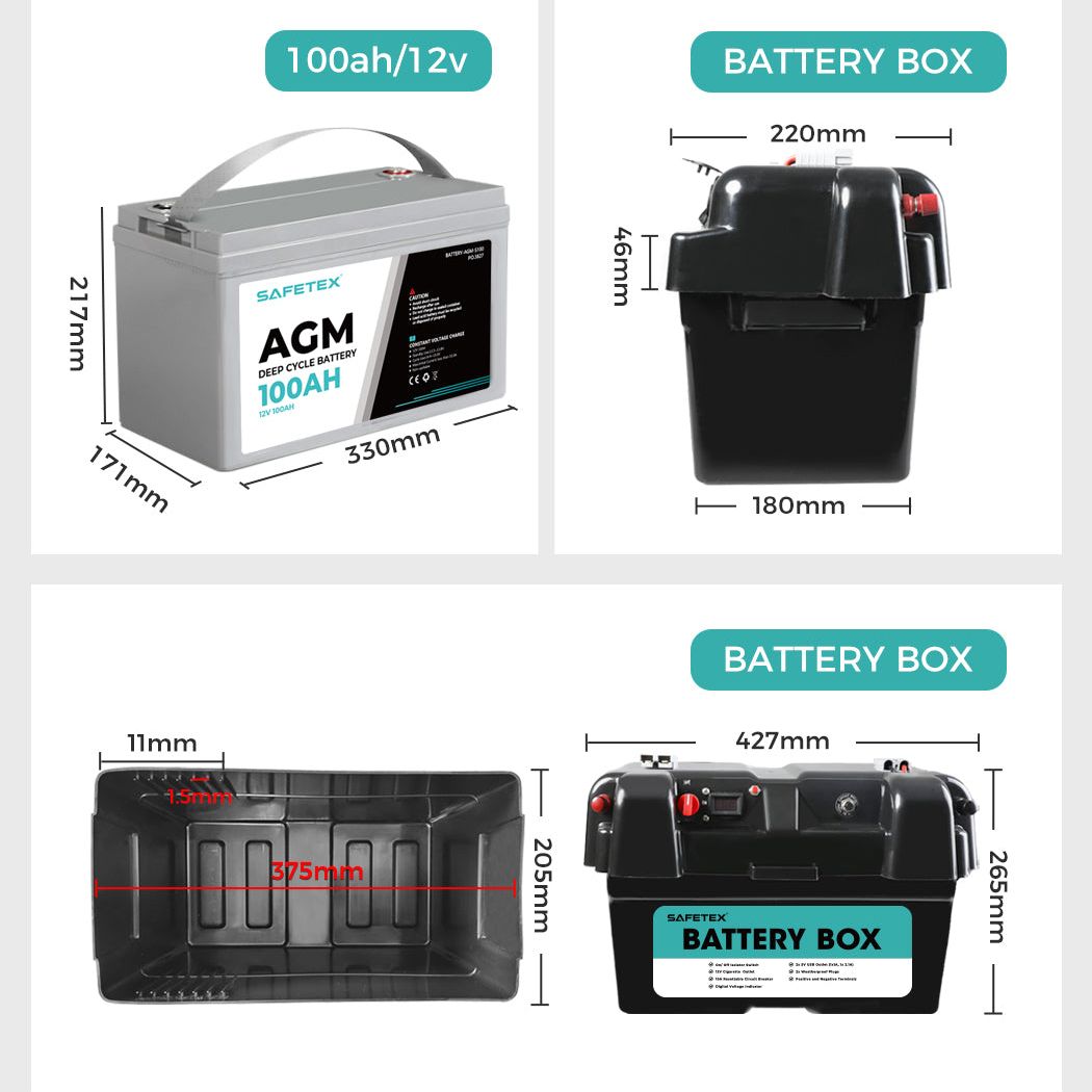 12V 100Ah AGM Battery Outdoor Rv Marine-1910113182677078018