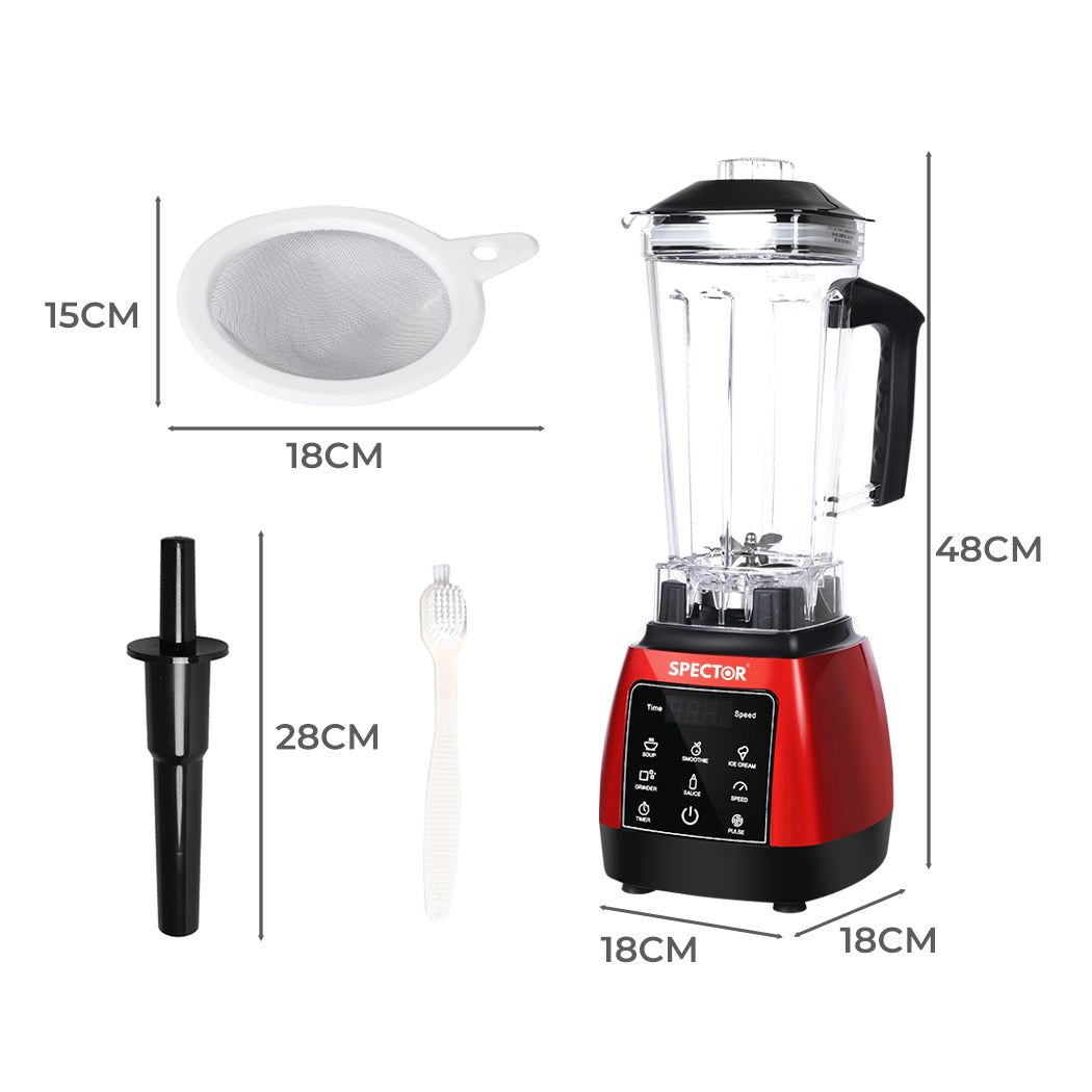 Spector 2L Commercial Blender Mixer Red-1954802899666210818