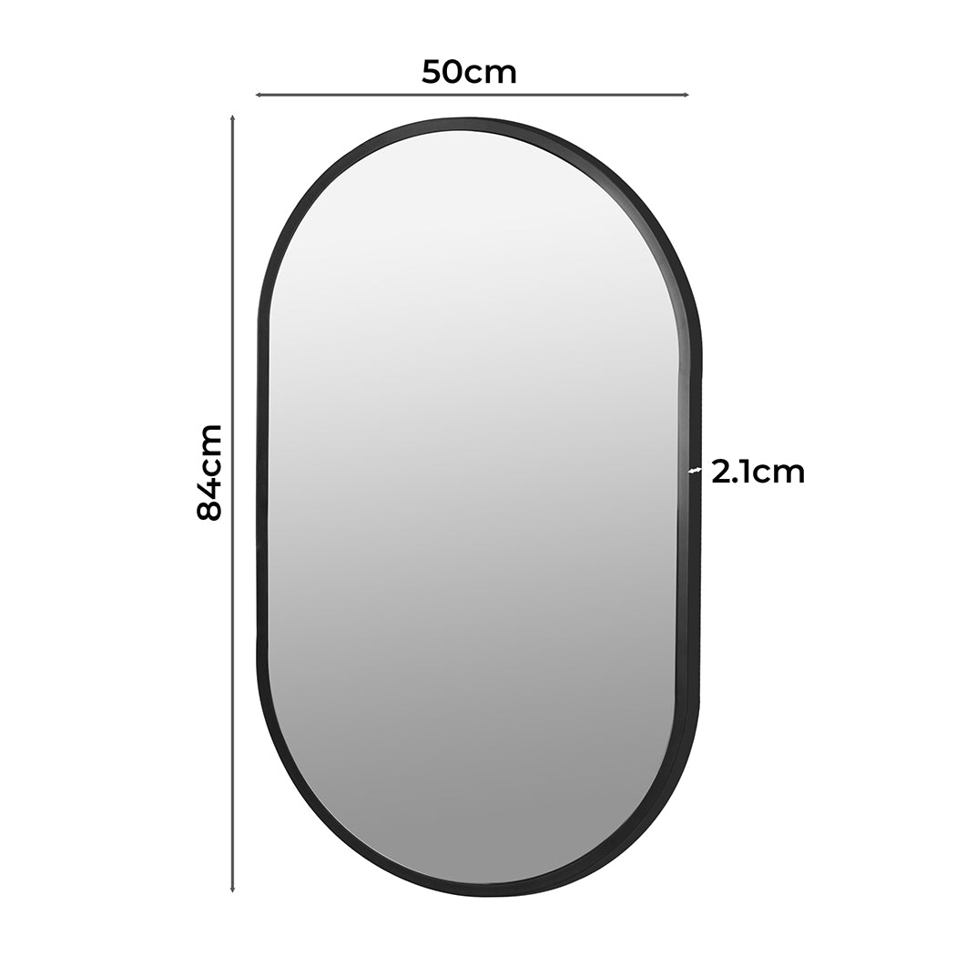 Yezi Large Wall Mirror Bathroom Decor Black-1954803006767763458