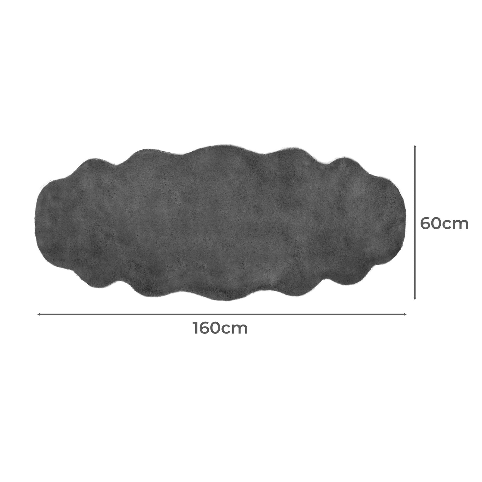 Marlow Floor Rug Area Rugs Cloud Fluffy 60X160cm Grey-1954802714097618946