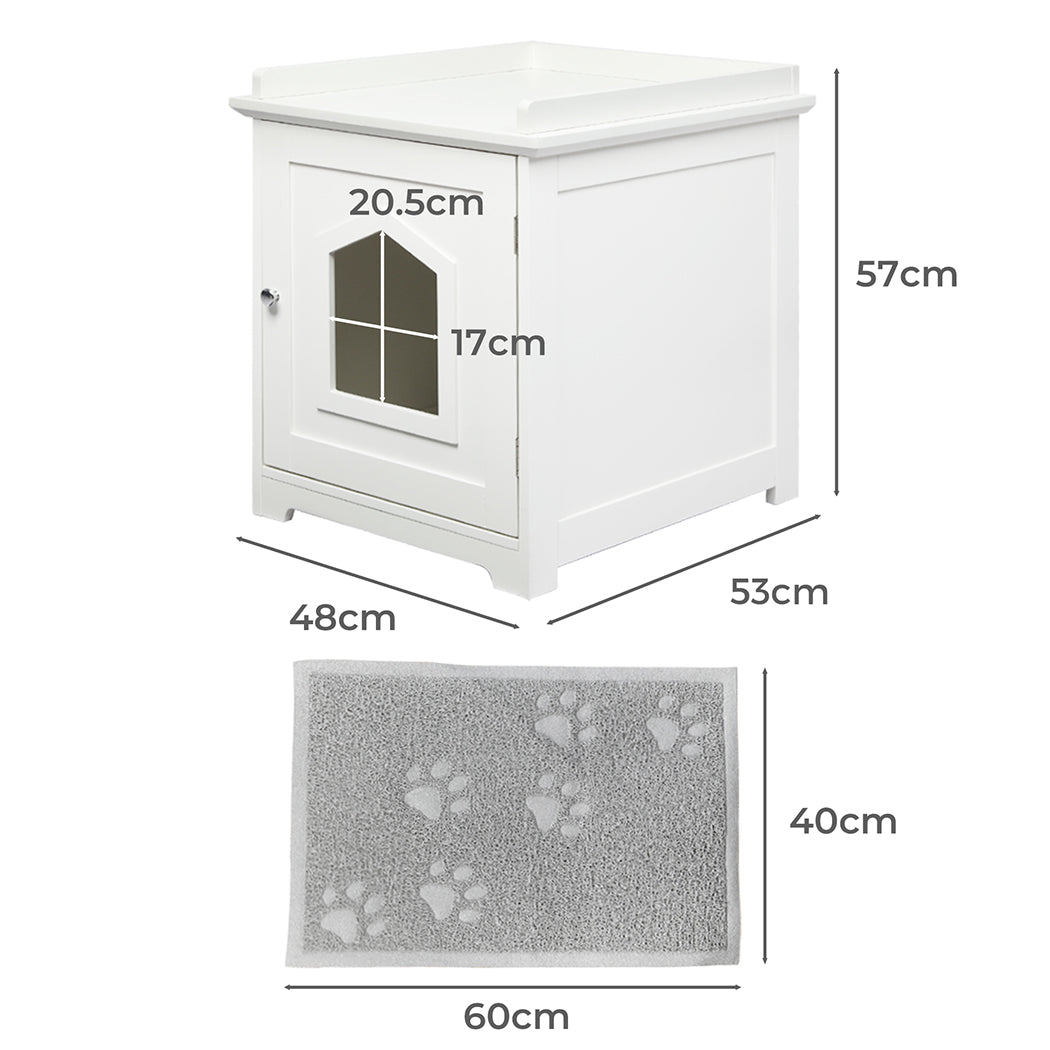 PaWz Cat Litter Box Mat Fully Enclosed-1954802567825461250