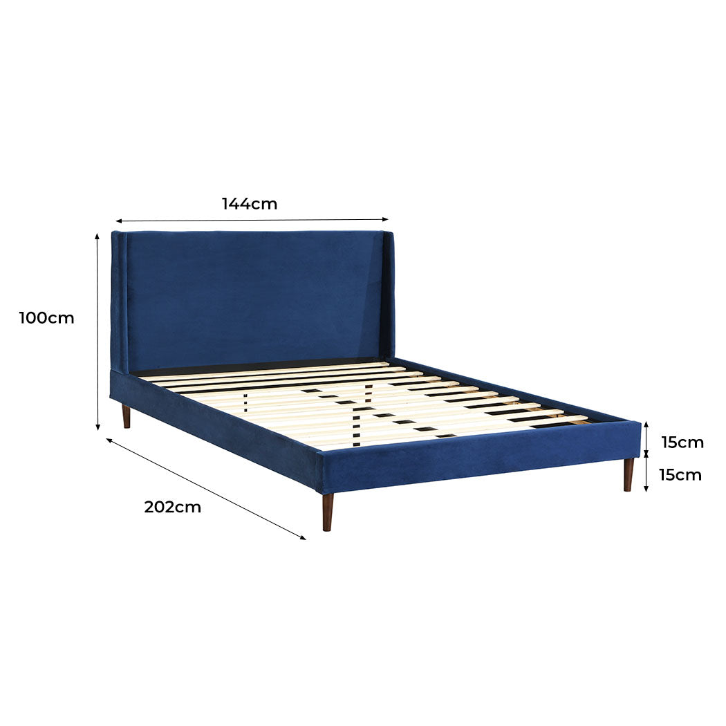 Levede Velvet Bed Frame Double Size-1919892912179646466