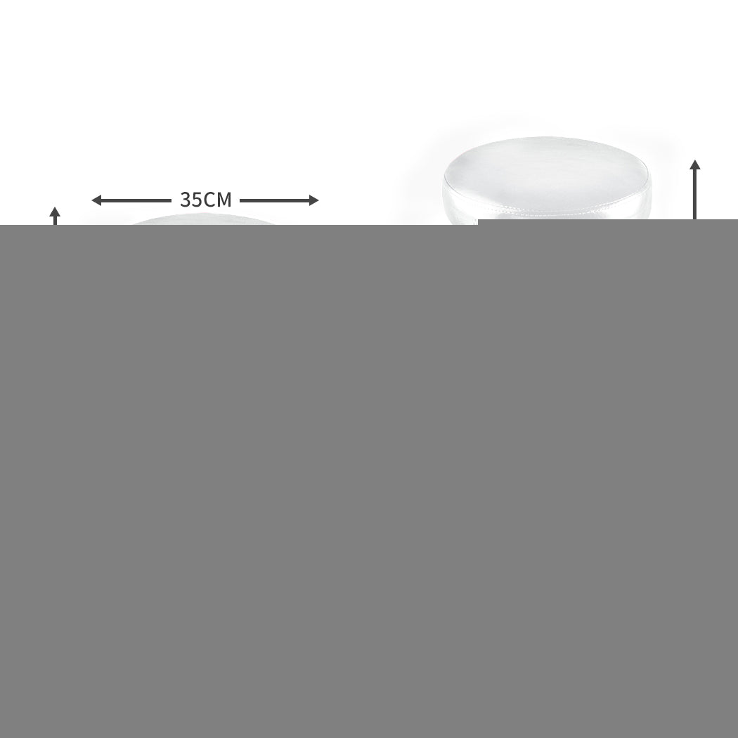 2x Levede Swivel Salon Barstool Hairdressing White-1954802613753090050