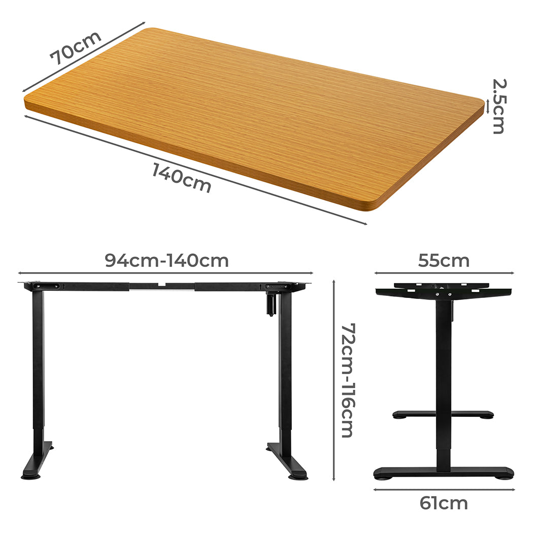 Levede Motorised Standing Desk Adjustable 140cm Natural 1000x 1MM-1954803020944510978