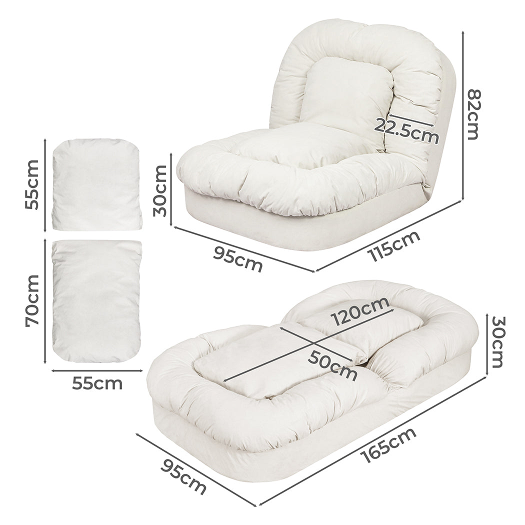 Levede Convertible Lounge Floor Sofa Bed-1954802585772888066