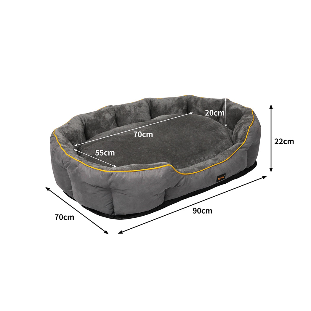 PaWz Electric Pet Heater Bed Heated L Grey Large-1954802543137787906