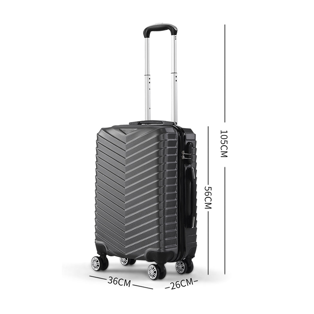 Slimbridge 20" Carry On Travel Luggage Grey 20 inch-1954802807165030402