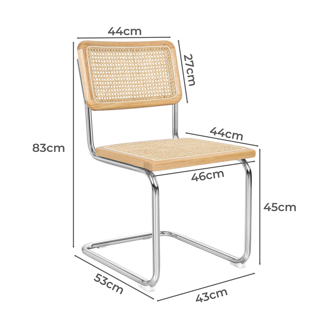 Levede 4x Rattan Chair Dining Chairs-1973193566658367490