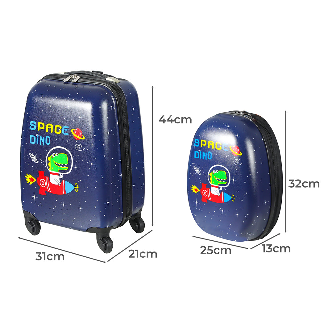 BoPeep 16''13'' 2PCS Kids Luggage Set Space Dino-1954802778505351170