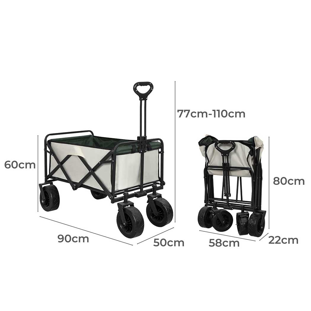 Lambu Garden Camping Trolley Outdoor Beige-1954802672653701122