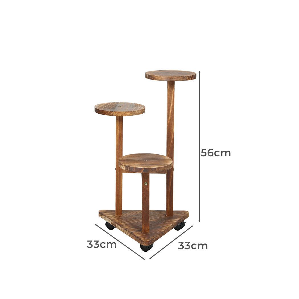 Levede 3-Tier Plant Stand Wood Wooden-1910112311113289730