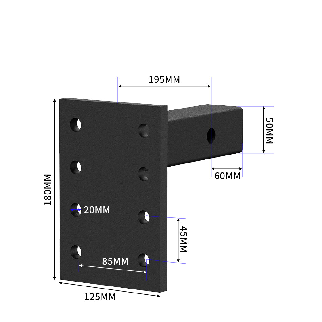 Manan Pintle Hook Hitch Tow Ball Mount-1919892926452862978