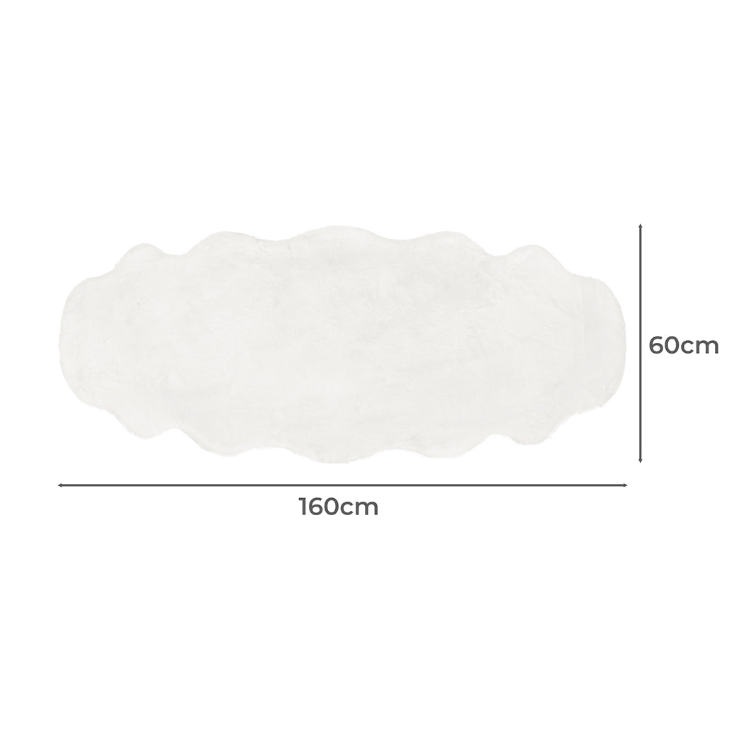 Marlow Floor Rug Area Rugs Cloud Fluffy 60X160cm White-1954802714328305666