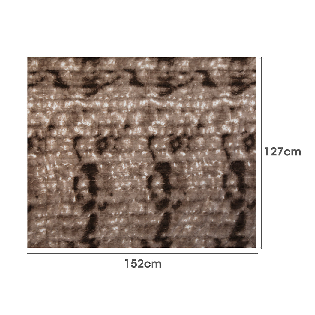 Dreamz Luxury Tie-dyed Blanket Brown 127cm x 152cm-1954802367232872450