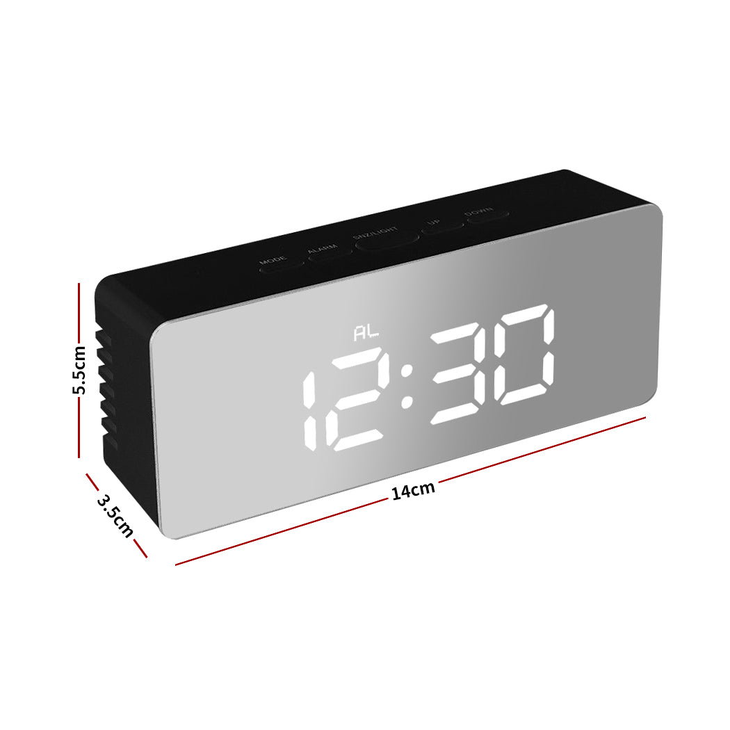 Digital Clock LED Display Desk Table Black-1910113083007832066