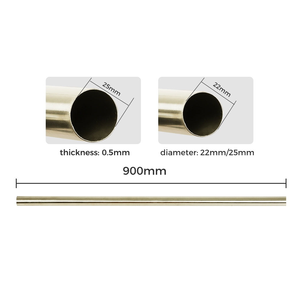 Marlow Curtain Rod Steel Quiet Rail Pole Set-1954802388175032322